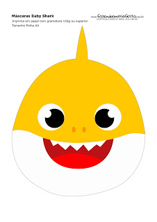 Baby Shark: Máscaras para Imprimir Gratis.