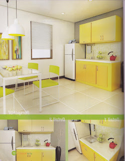 desain kitchen set warna  orange  minimalis  4 95 juta untuk 