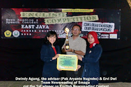 Juara 1 English News Reading se Jawa Timur di Univ. Negeri  Jember 22 April 2012