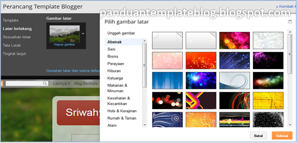 Cara Mengganti Template di Perancang Template Blogger