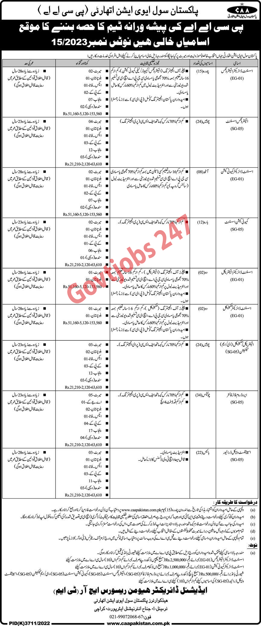 civil aviation authority caa  pakistan jobs advertisement