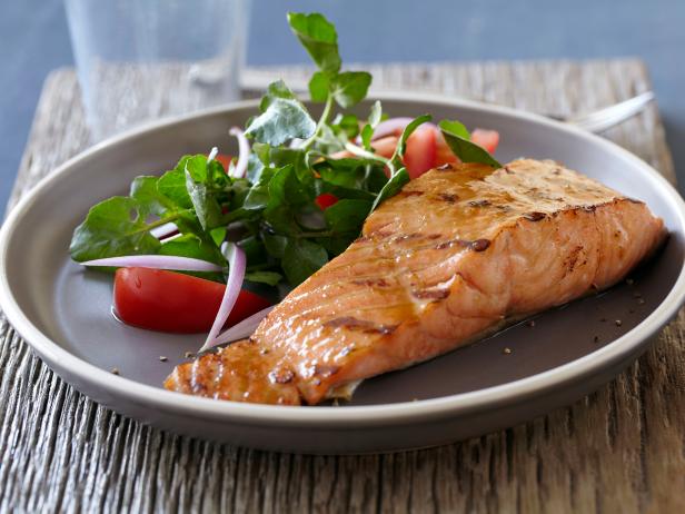 Salmon with Brown Sugar and Mustard Glaze