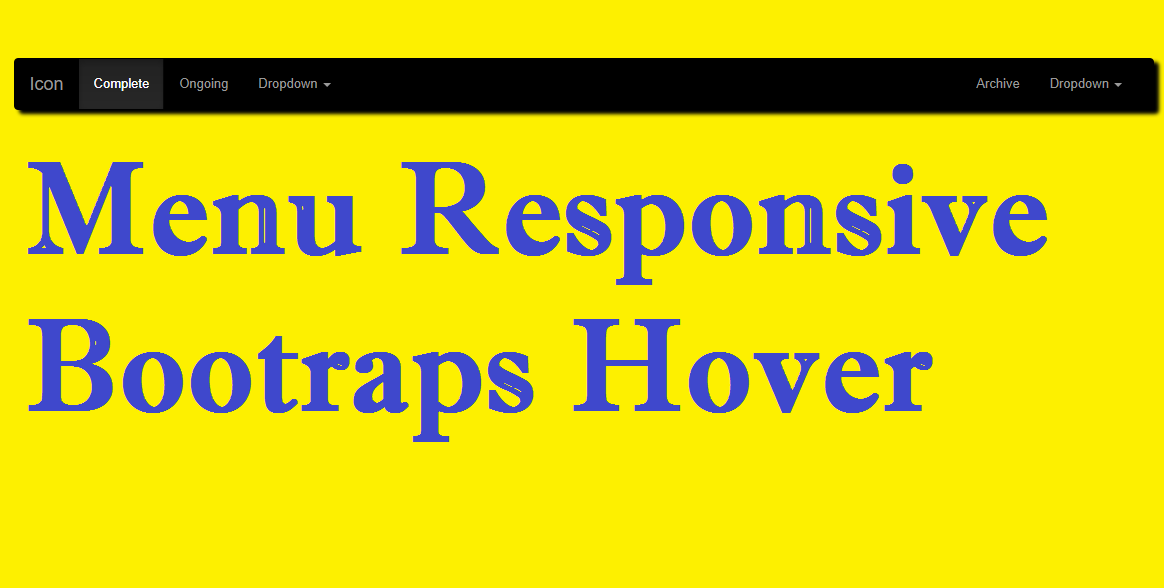 Hover Menu Bootraps Responsive | Kenscripts