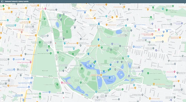 Centennial Park Sydney Map