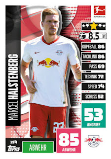 Topps Match Attax Bundesliga 2020-2021 RB Leipzig Set