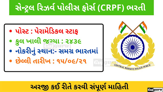 Central Reserve Police Force (CRPF) Recruitment