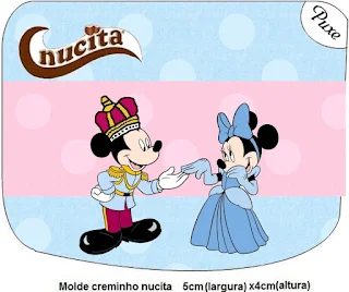 Mickey and Minnie King and Queen, Free Printable Nucita Labels.