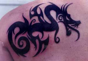 gallery of dragon tattoo on his back body