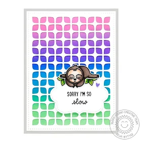 Sunny Studio Stamps: Frilly Frames Silly Sloth Punny Card by Anja Bytyqi