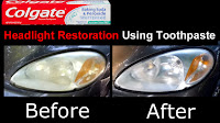 Headlight Restoration Using Toothpaste