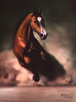 handmade, painting, of, running, horse, buy, online, india