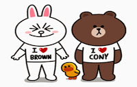 sticker line brown and cony