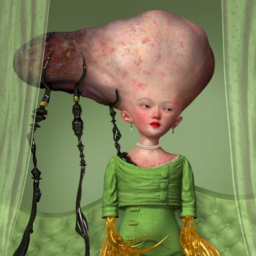 ray caesar pinturas surreais sombrias infantis