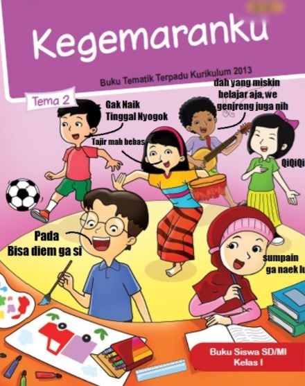 6 Meme  Kocak Cover Buku  Pelajaran Sekolah Ini Ngawurnya 