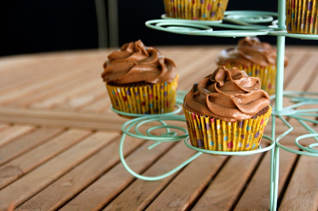 Cupcakes de xocolata amb cheescream de nutella