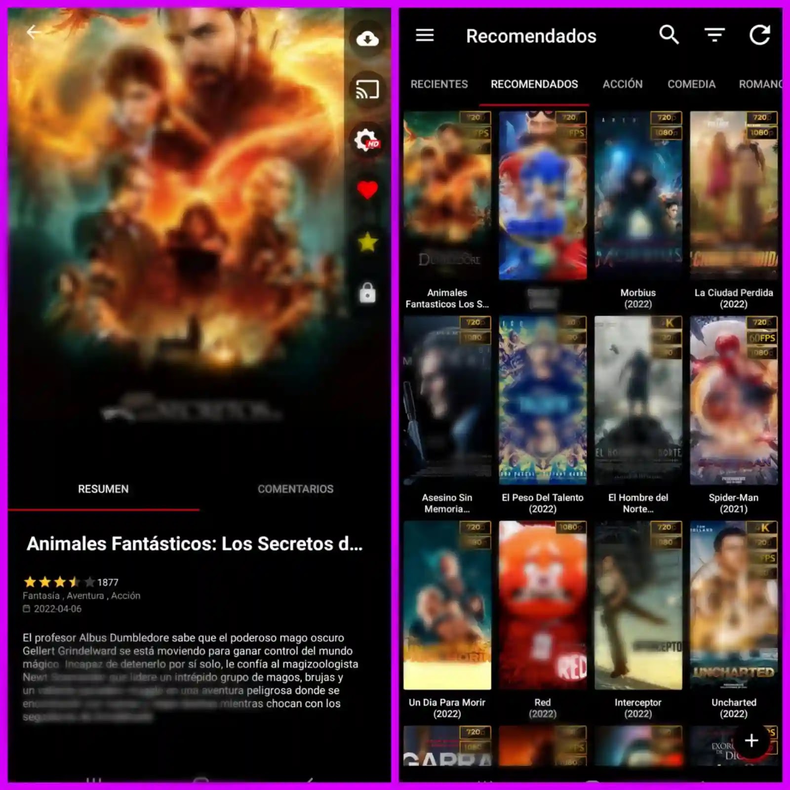 Capturas MoviePlus Películas de estreno