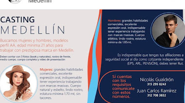 CASTING CALL MEDELLÍN: Se buscan HOMBRES y MUJERES MODELOS para trabajar con prestigiosa marca