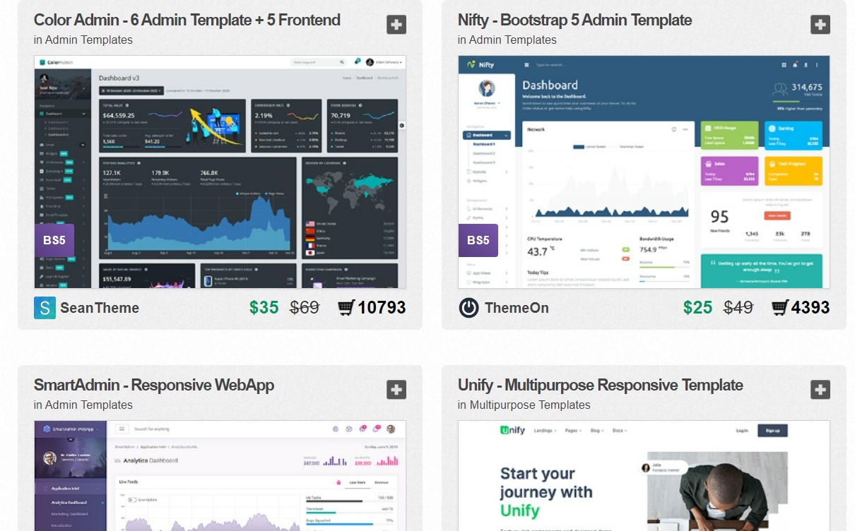 Admin Templates & Dashboards - WrapBootstrap