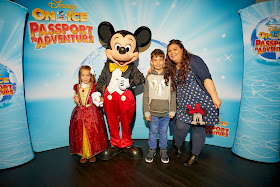 Happy Family meeting Mickey Mouse at Disney on Ice