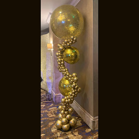 Gold Balloon Sculpture by Sue Bowler