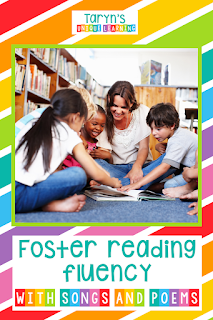 Use these exciting activities and engaging poems and stories to foster a love of reading in your students and build reading fluency all year long. Grab the I Can Read Notebook for reading fluency practice all year long. #tarynsuniquelearning #readingfluency #increasingreadingfluencywithsongsandpoems