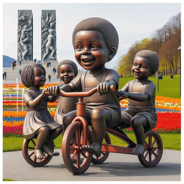 Skulptur i «Vigelandsparken» lag ved hjelp av kunstig intelligens.