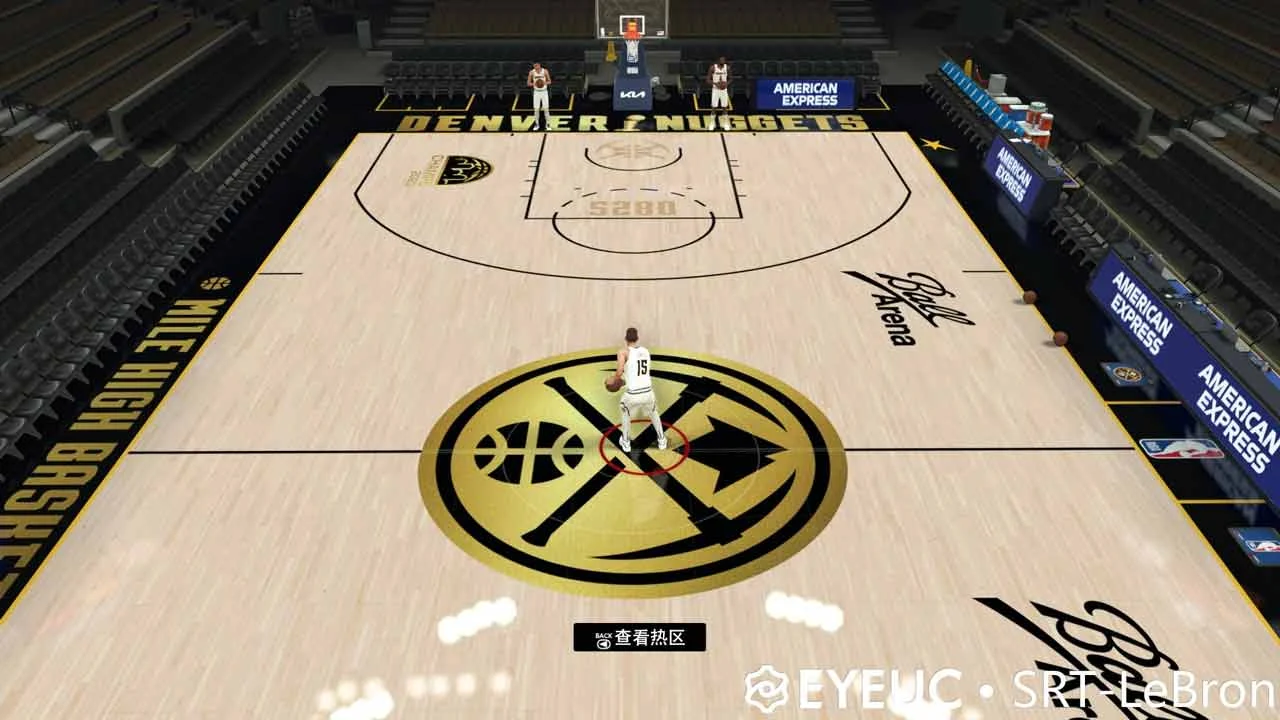 NBA 2K23 Denver Nuggets Gold Champions Court