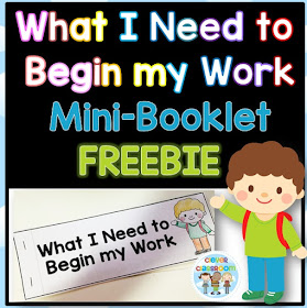 FREE What I Need to Begin Work Desk Strip Mini Reader