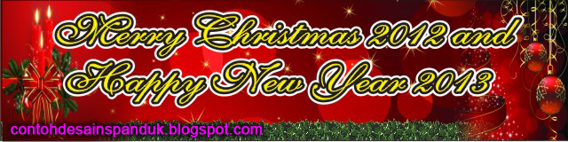 Spanduk Ucapan Natal dan Tahun Baru 2013  Contoh Desain 
