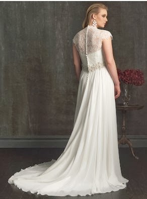 Lovely Flowing A-line Bridal Dress by Allure Women W321