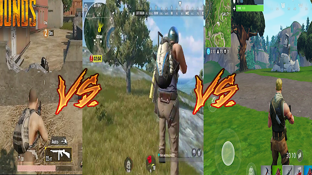 Pubg Mobile Vs Rules Of Survival Vs Fortnite Siapa Battle Royale - pubgm vs ros vs fortnite