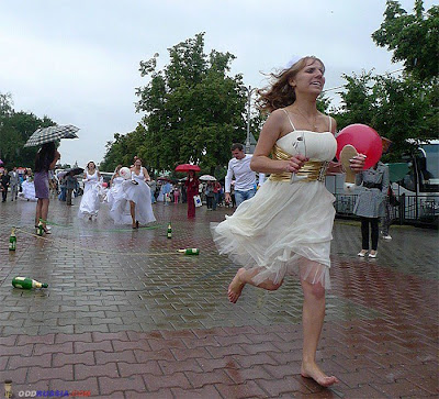 girl in a wedding dress