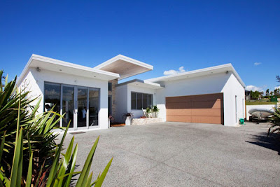 white stone house - home architecture - office 