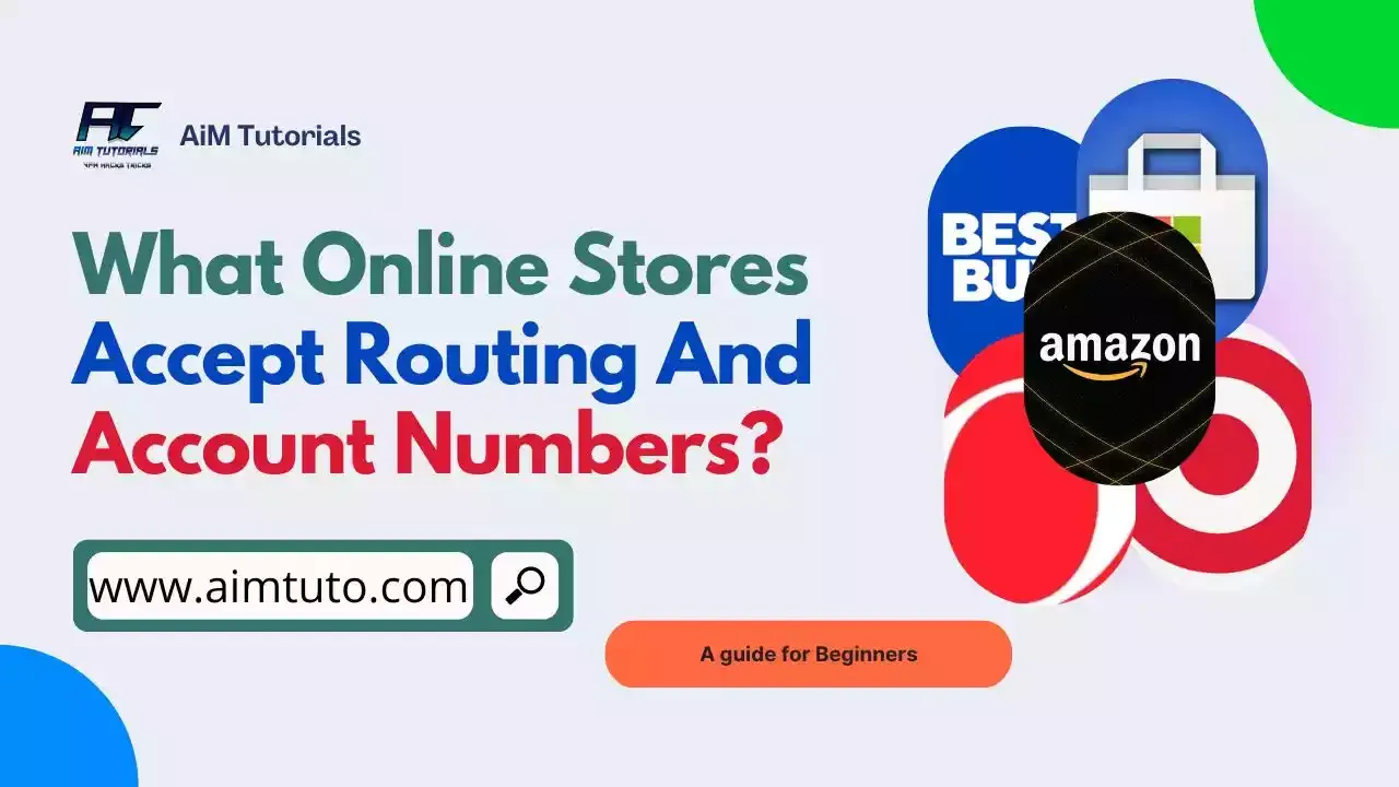 what online stores accept routing and account number