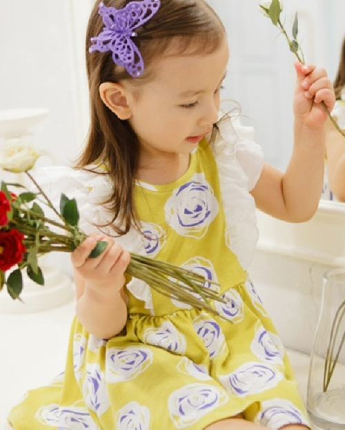 Baby Short Sleeve Rose Dress