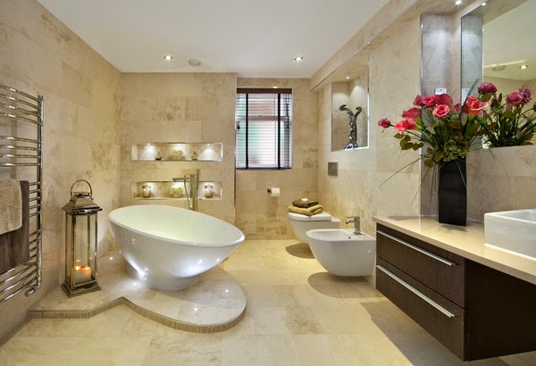Modern Stones Bathroom Floor Ideas