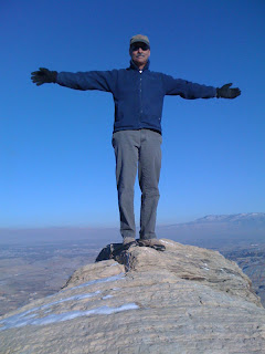 John Sasso standing on top of Otto's Nipple in the Colorado National Monument