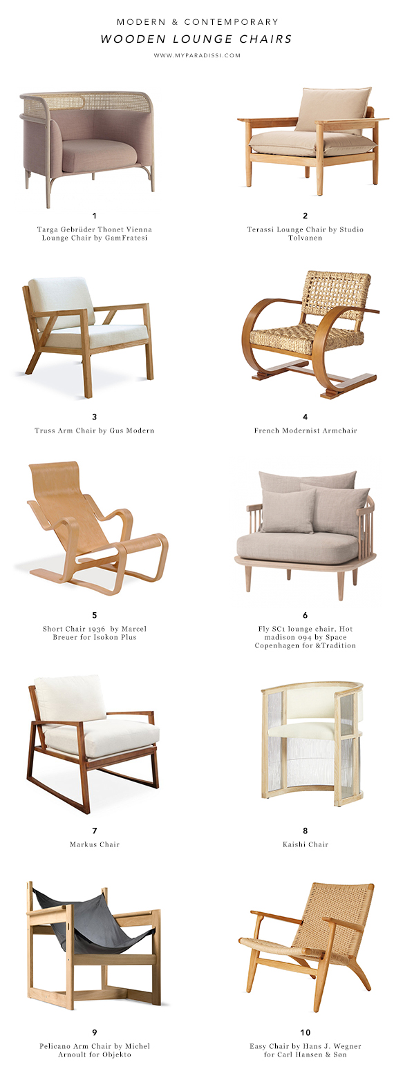 modern and contemporary wooden lounge chairs  my paradissi