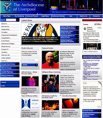 Screen-grab from the home-page of the official website of the Archdiocese of Liverpool; sourced on December 14th, 2015