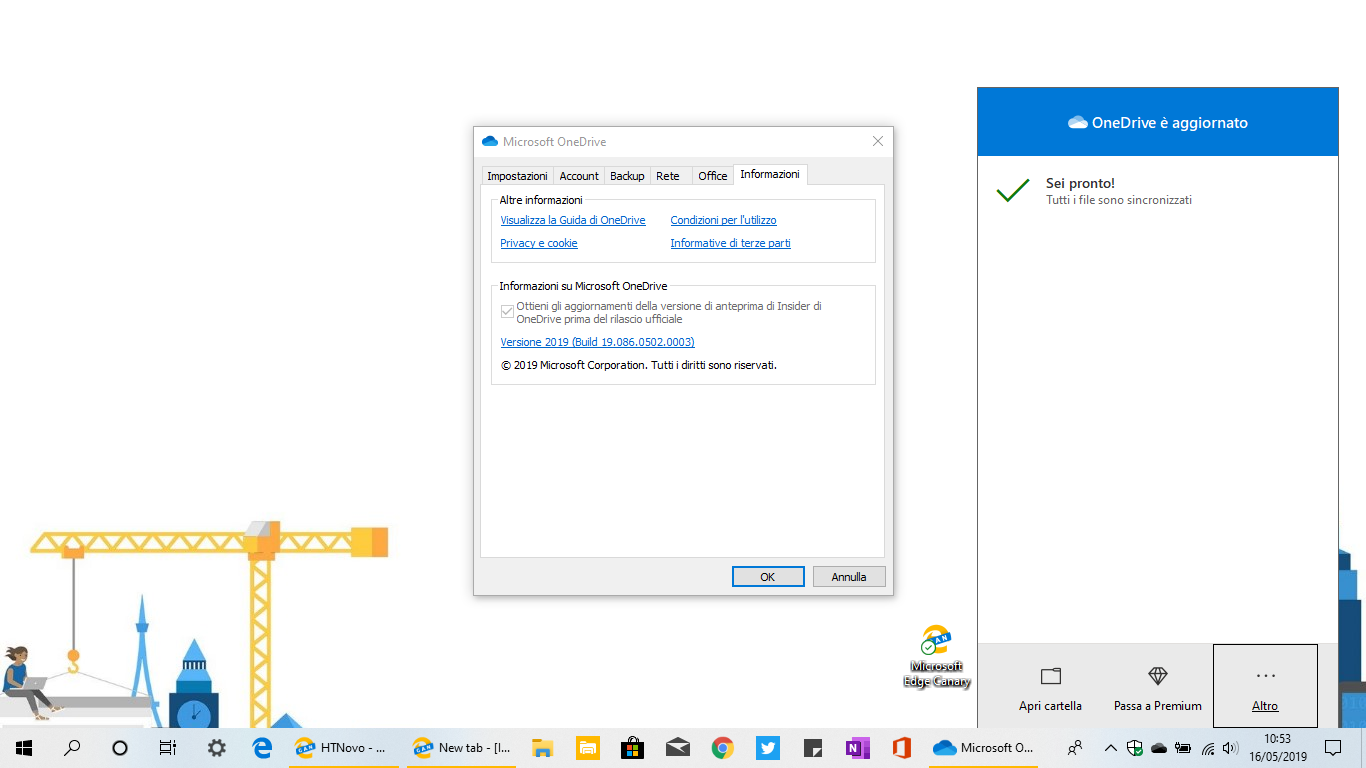 OneDrive ottiene il supporto al Tema chiaro di Windows 10