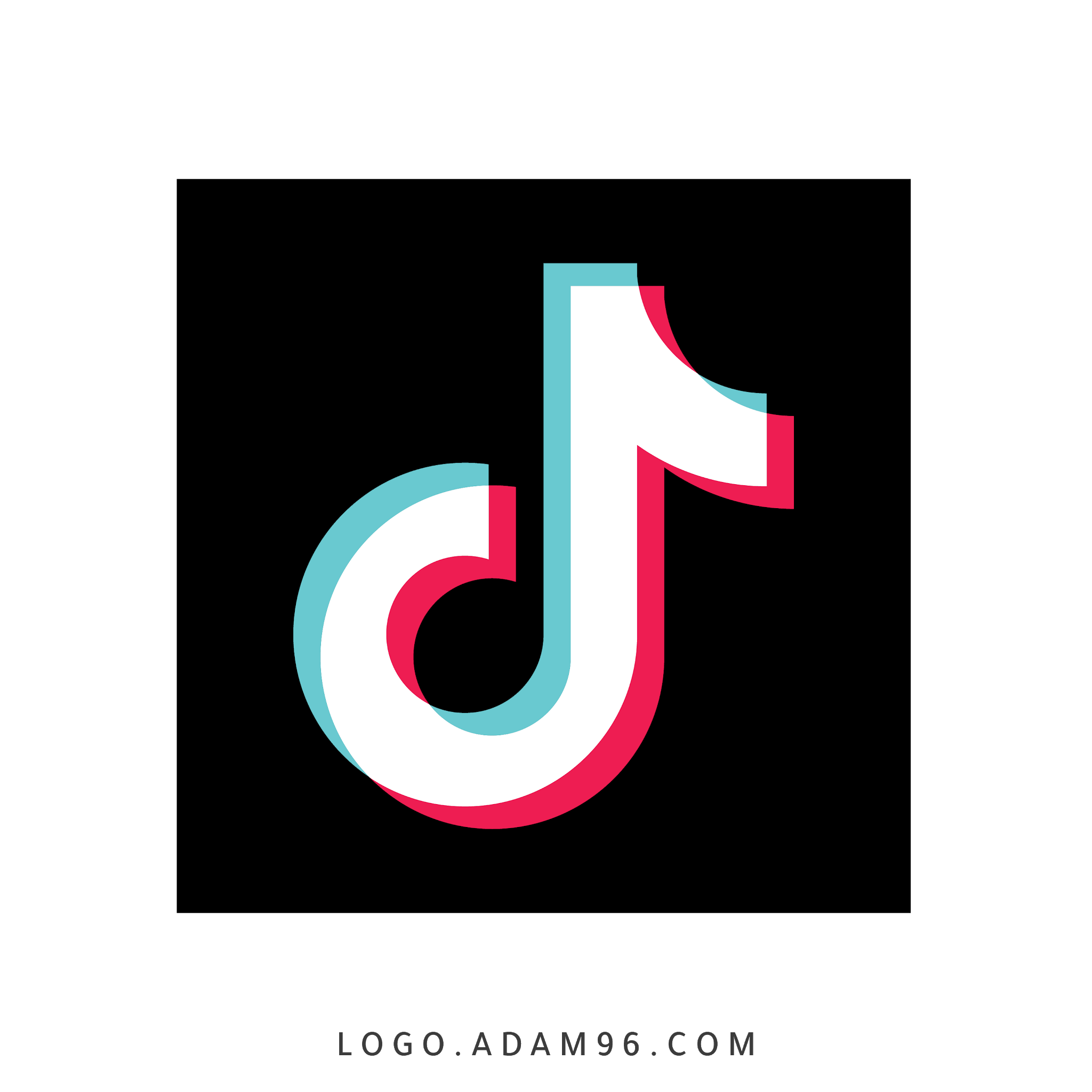 تحميل شعار تيك توك مربع لوجو تيك توك الرسمي بصيغة شفافة Logo Tiktok