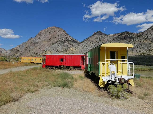 Train Graveyard at Big Rock Candy Mountain in Sevier Utah