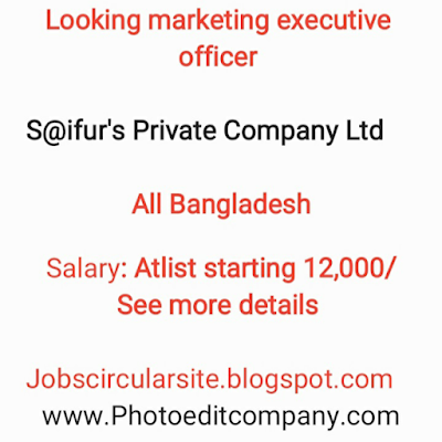 This is private jobs circular for male. Vacancy in saifur's tech comapany. Saifur's education's system is very fine.  We Are Hiring For Permanent job Urgent need Only Male.