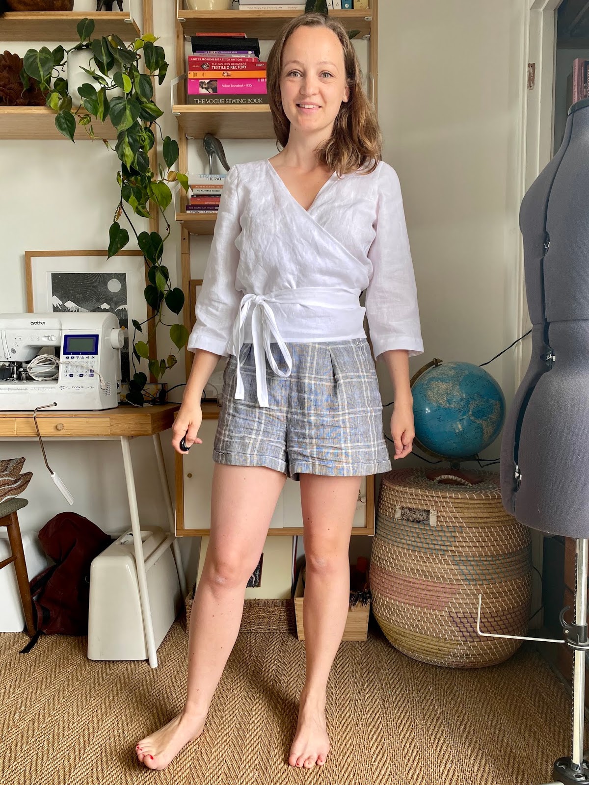 Diary of a Chain Stitcher : White Linen In The Folds Wrap Top from  Peppermint Magazine