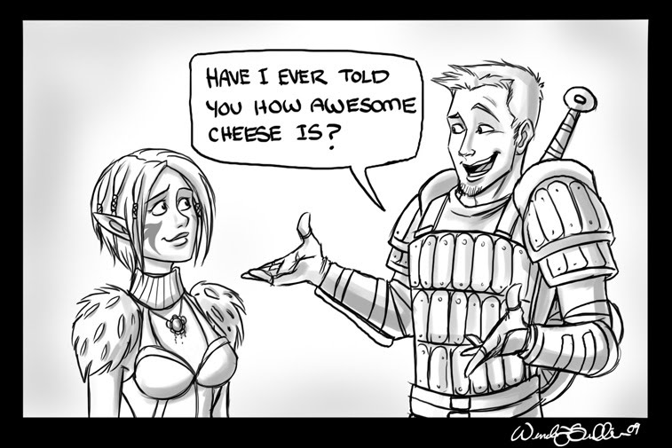 Alistair certainly thinks so! Another silly Dragon Age fan art :)