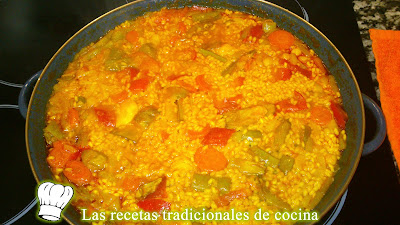 Receta de Paella de verduras