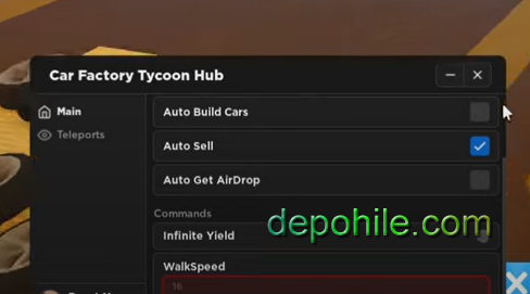 Roblox Car Factory Tycoon Script Farm, Sell Hilesi İndir 2023
