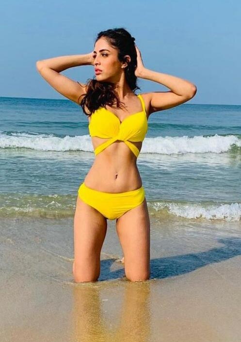Priya Banerjee yellow bikini sexy body bollywood actress