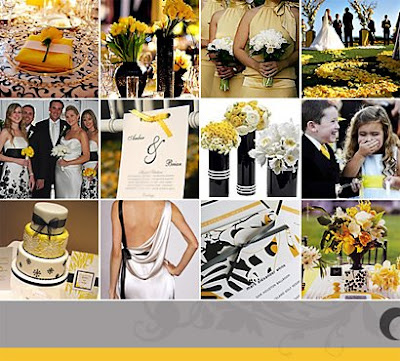 Black Yellow White decoration help wedding black white yellow 