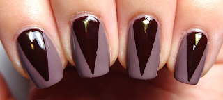 Red Triangle Nail Art